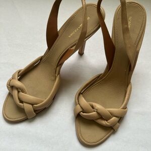 BCBG Elegant Tan Leather Women's Sandals